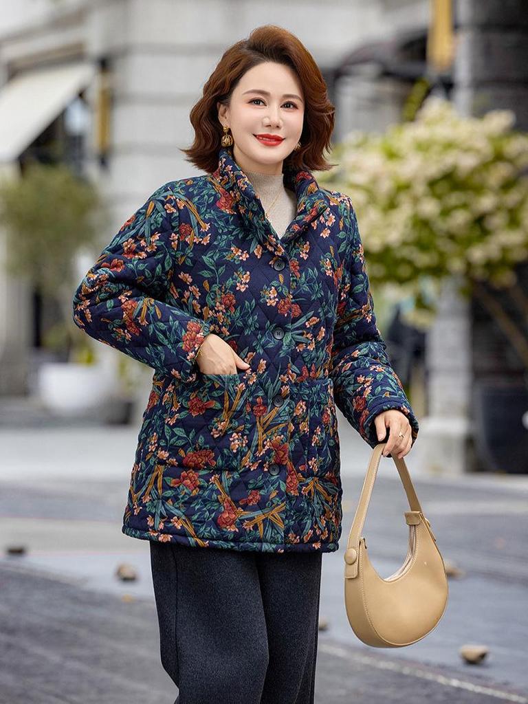 Maternity Winter Velvet Cotton Jacket for Middle-Aged and Elderly Women - Warm, Stylish, and Loose Fit