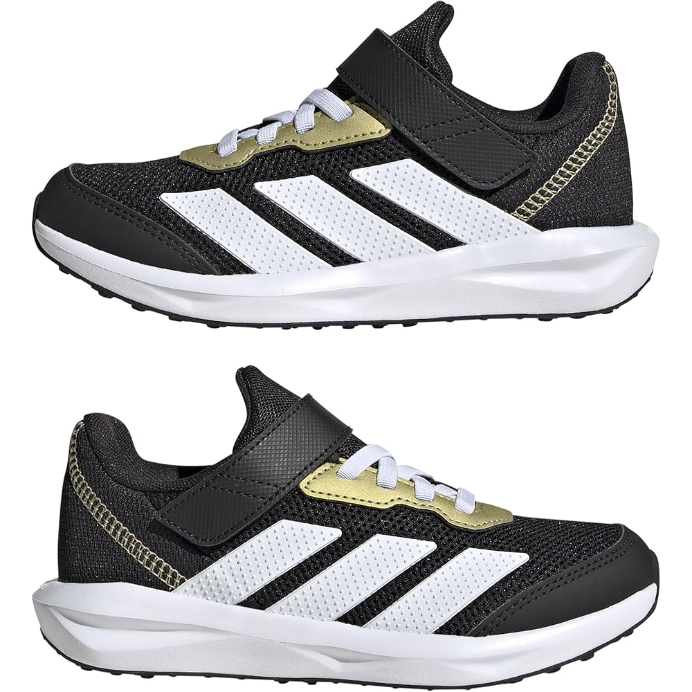 Adidas Faito EL Kids Sneakers Unisex Boys Girls 17-25.5cm Core Black Footwear White Gold Metallic Size 19.0 cm