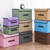 Foldable Imitation Linen Storage Box for Clothes and Toys