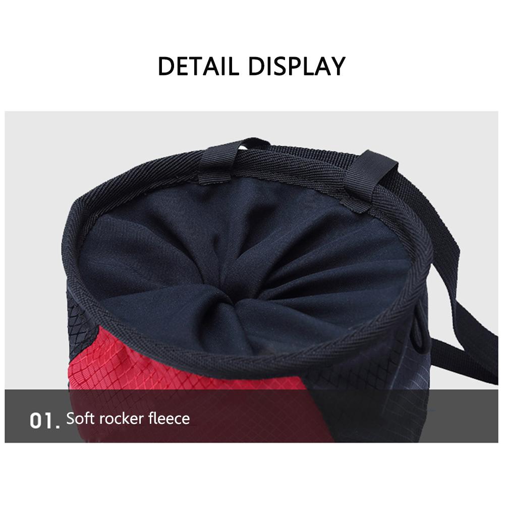 Magnesium Powder Bag Talcum Powder Bag Waterproof Polyester Chalk Bag Belt Weightlifting Pouch for Outdoor Climbing