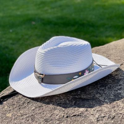 Big Brim Straw Hat Women's Outdoor Sunscreen Sunshade Beach Hat Western Cowboy Hat Men's Mountaineering Travel Tibetan Hat Wide Brim