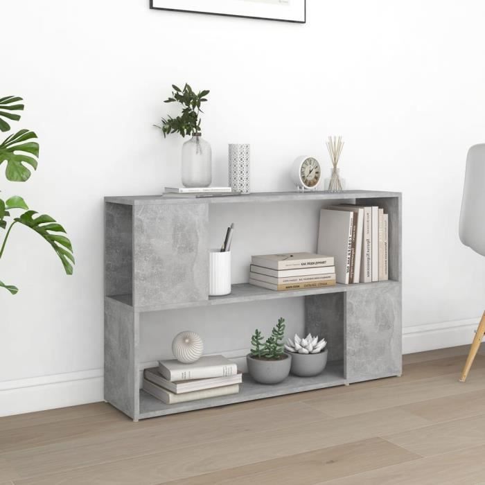 VidaXL Bookcase Concrete Grey 100x24x63 Cm Chipboard