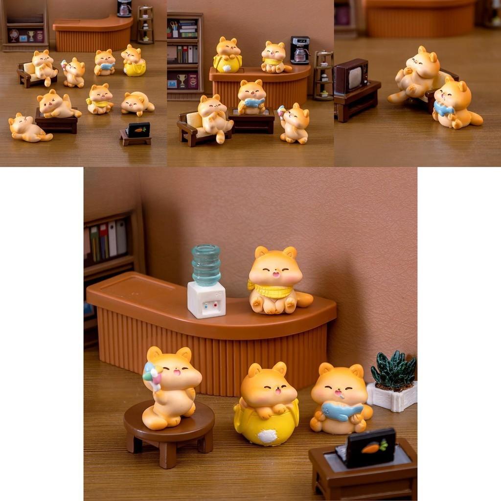 Creative Resin Fat Cat Figurine Blind Box Cute Desk And Car Decoration