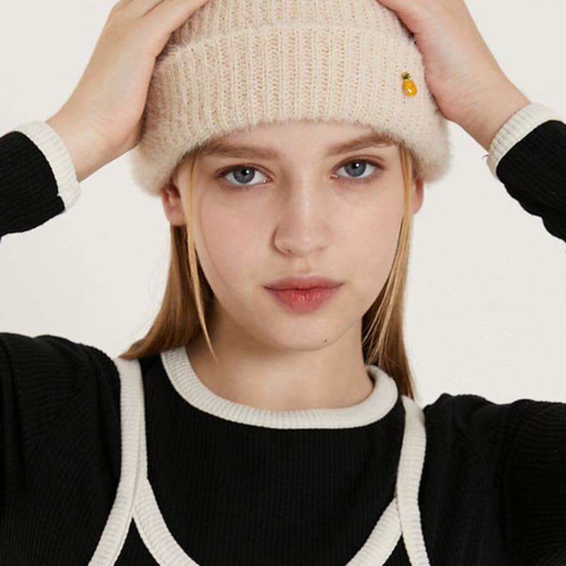 

PINK PINEAPPLE SNOW MAN BEANIE VIOLET_FREE