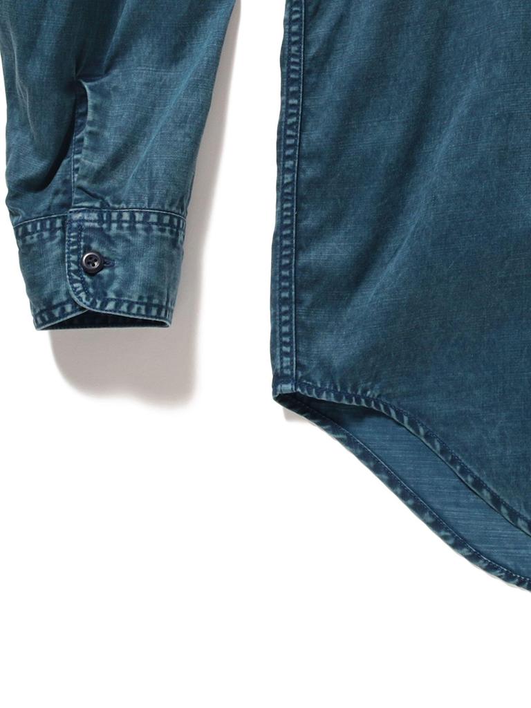 BEAMS Fade Work Medium Men's Shirt, Blue,