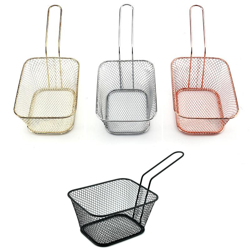 large size Fryers Basket Net Mesh Fries Chip Kitchen Tool Stainless Steel Fryer Home French Fries Baskets Strainer