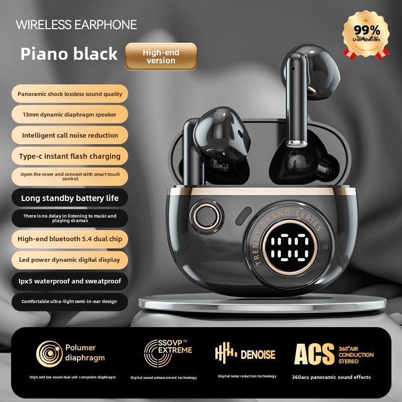 

Новая беспроводная Bluetooth-гарнитура TWS с двумя наушниками Беспроводная стереогарнитура с цифровым дисплеем Life чёрный