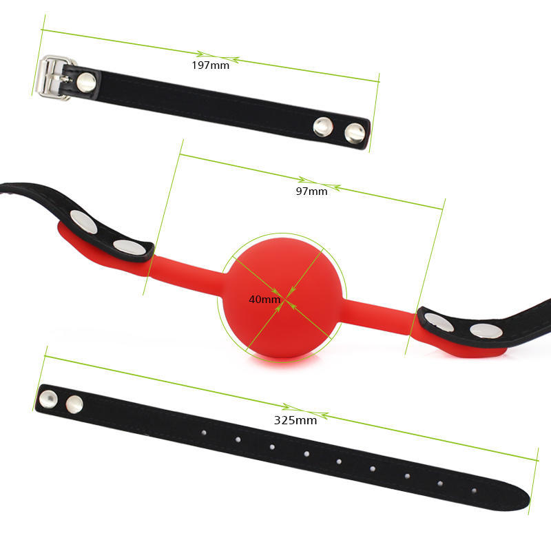Adult Slave Harness Silicone Ball Open Mouth Gag BDSM Bondage Fetish Mouth Restraint Sex Toy for Woman Exotic