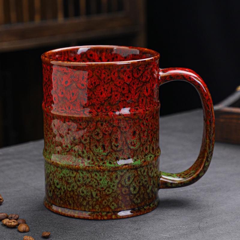 Kiln Oil Bucket Cup Large Capacity Ceramic Mug Creative Coffee Mug