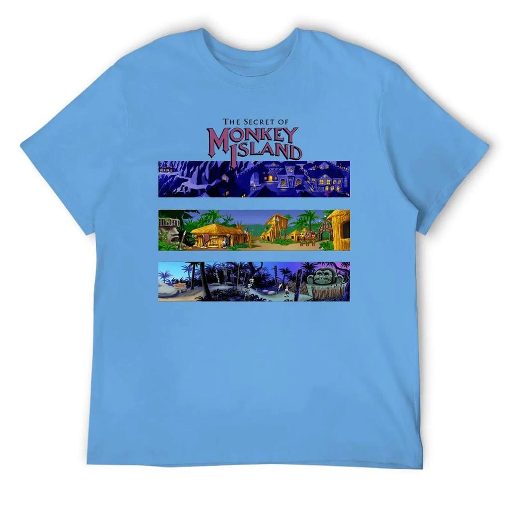 Crewneck The Secret Of Monkey Island Backgrounds Classic T T-shirt  Motion Tees Vintage Humor Home USA Size