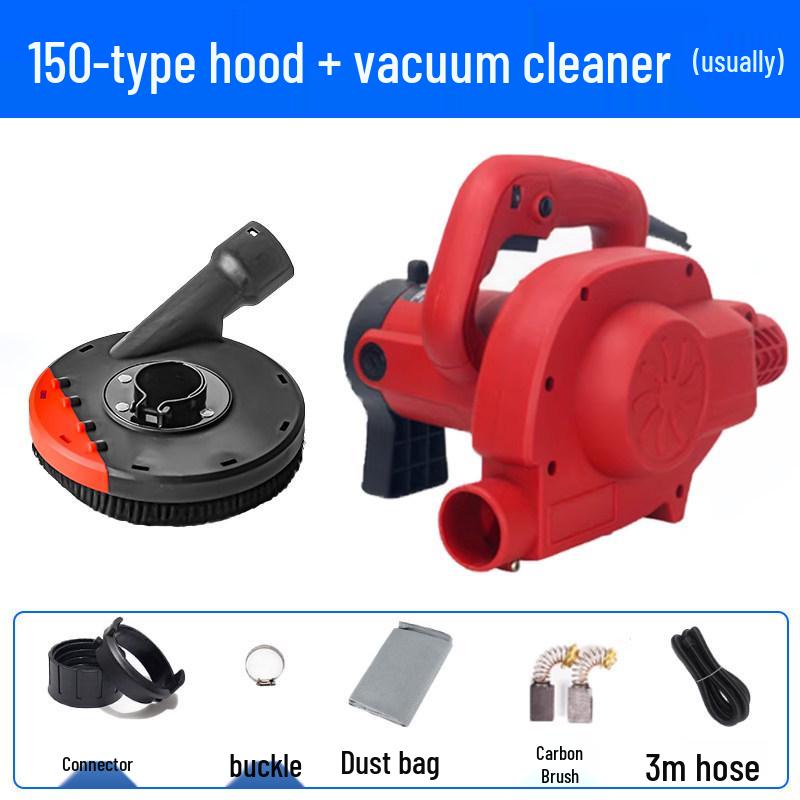 Dustproof Cover for Angle Grinder - Protective Polishing Vacuum Cover for Stone Concrete, Fits 100/125 Type Hand Grinders.