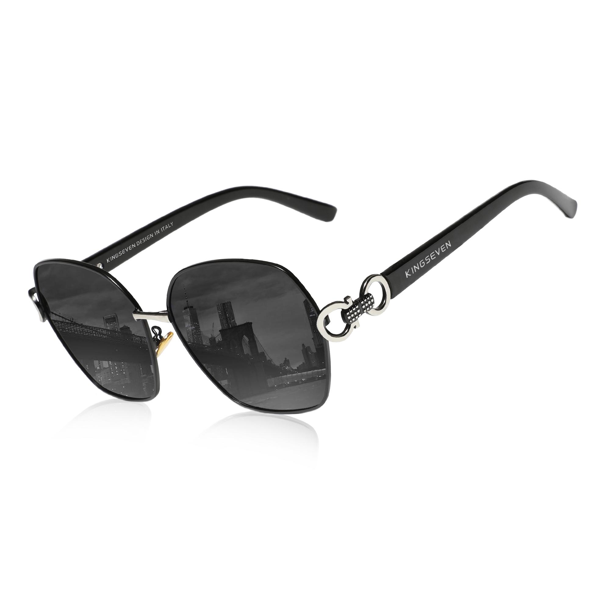 

KINGSEVEN Vintage UV400 поляризаційні сонцезахисні окуляри Жіночі ретро-дизайн, градієнт, метелик, квадратні сонцезахисні окуляри, окуляри чорний колір сірий