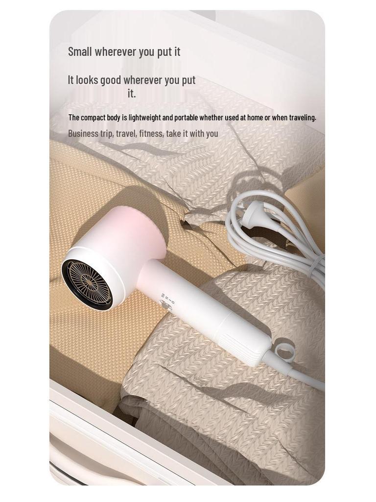 Mini 5W/8W/12W Hair Dryer with Negative Ion Care - Portable, Low-Power, Quick-Dry for Dorms
