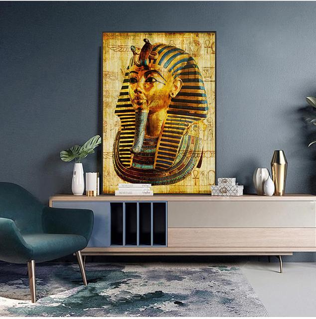 Retro Egyptian Landscape Wall Picture for Living Room Religious Painting Canvas Art Poster and Prints Home Decoration No Frame