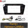 Car Radio Fascia Frame For Volkswagen VW Passat B8 Arteon 2014- 10 Inch 2DIN Stereo Panel Harness Power Cable Adapter Canbus