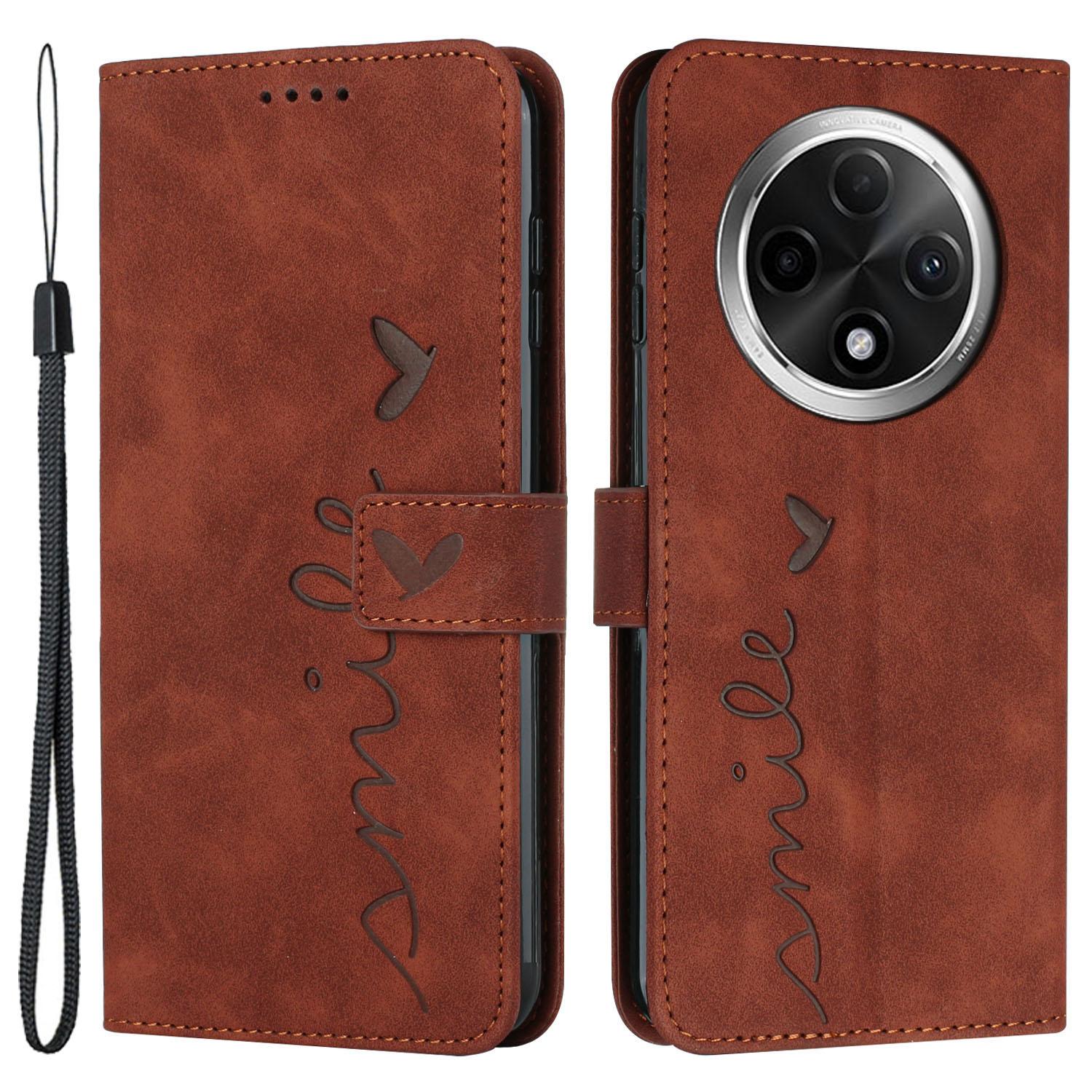 

For Oppo A2 Pro 5G/A3 Pro (China) 5G Phone Case Magnetic Clasp PU Leather Stand Shell Brown