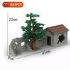 MOC Parts Military Battlefield WW2 Ruins Weapons Fortress Blockhouse Model Building Blocks Army Architecture Bricks Toy Kid Gift