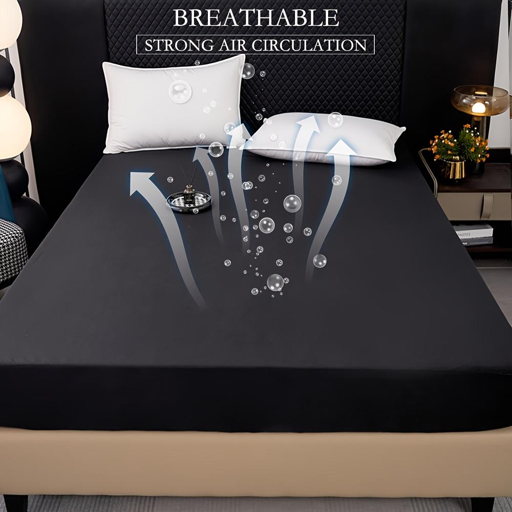 Waterproof Kids Family Mattress Fitted Sheet Moisture-Proof Bed Cover for Toddler Bedwetting Spills Accidents, All Sizes Easy-Clean Bedroom Protector