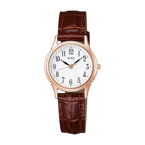 

Seiko Watch Alba Women s Quartz Stainless Steel Analog Watch with Water Resistance to 5 ATM (AEGK432, White Dial, Pink Gold Case)