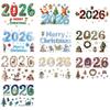 Multicolor 2026 3D Number Stickers Xmas Tree Bell Cartoon Santa Window Stickers DIY Accessories Glass Sticker