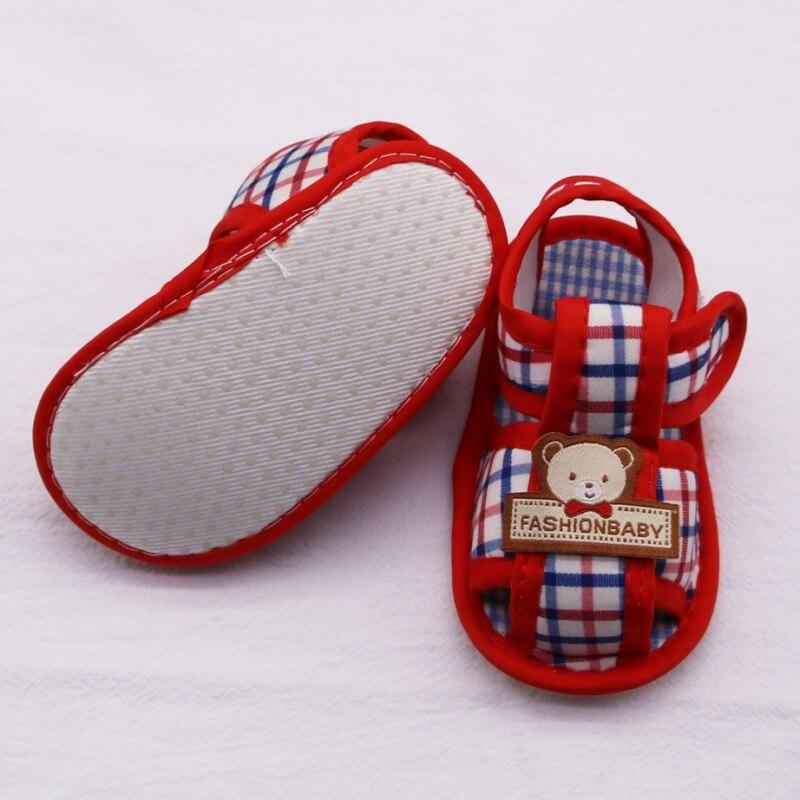 Summer Baby Boy Girl Bear Pattern Hollow Sandals Cotton Infant Toddler Soft Sole Shoes First Walker