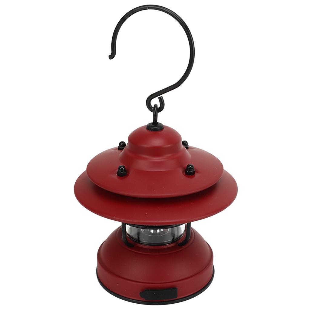 Vintage Campinglykt IPX4 Vanntett 35‑100lm LED Bærbar Retro Hengende Campinglykt for Utendørs Camping Matt