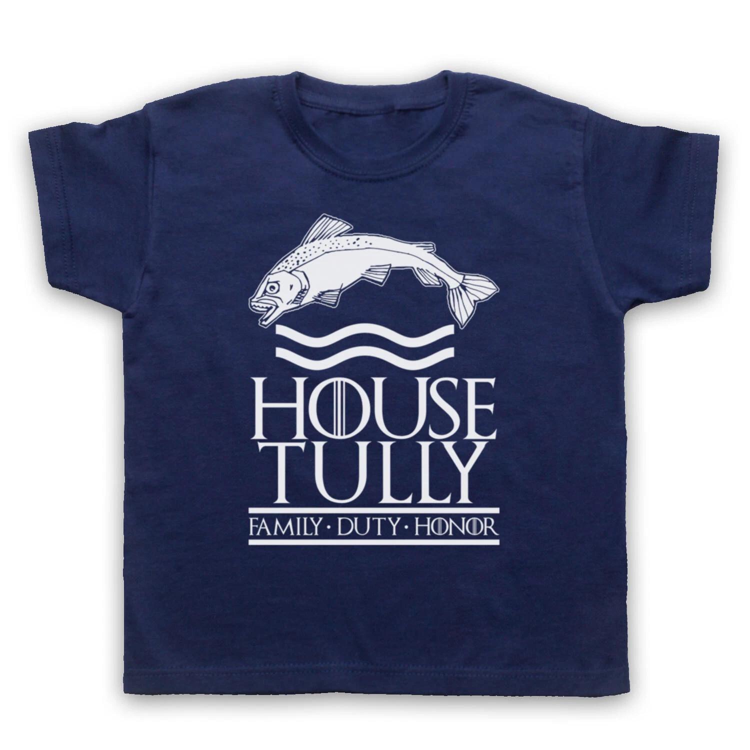 GAME OF THRONES UNOFFICIAL HOUSE TULLY FAMILY DUTY KIDS CHILDS T-shirt 160