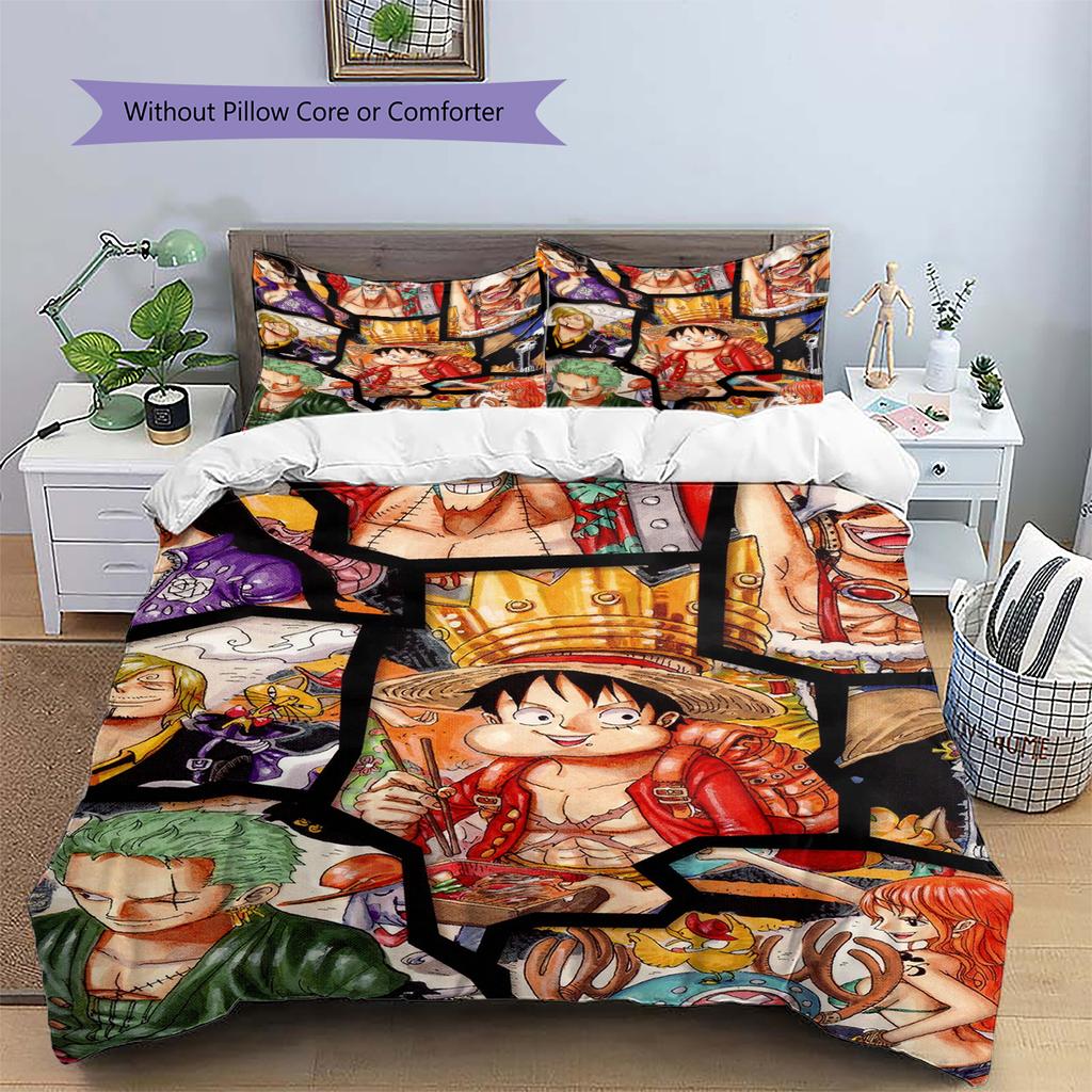 Set Copripiumino Trapuntato con Fantasia Cartone Animato Federa Decorazione per la Casa Regalo di Compleanno (1 * copripiumino + 2 * federa, senza nucleo)