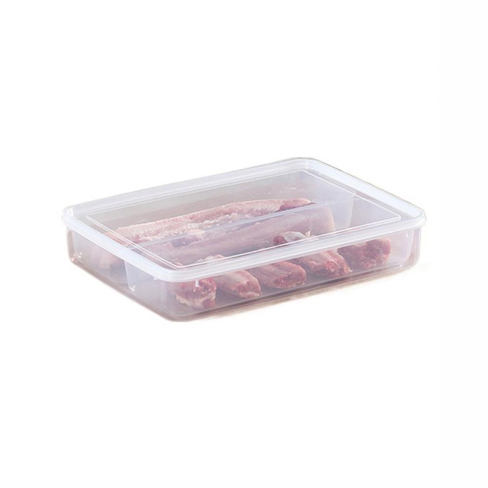 Plastic Refrigerator Storage Box Sealed Large Capacity Frozen Meat Box Fresh-keeping with Lid Food Preservation Box for Home