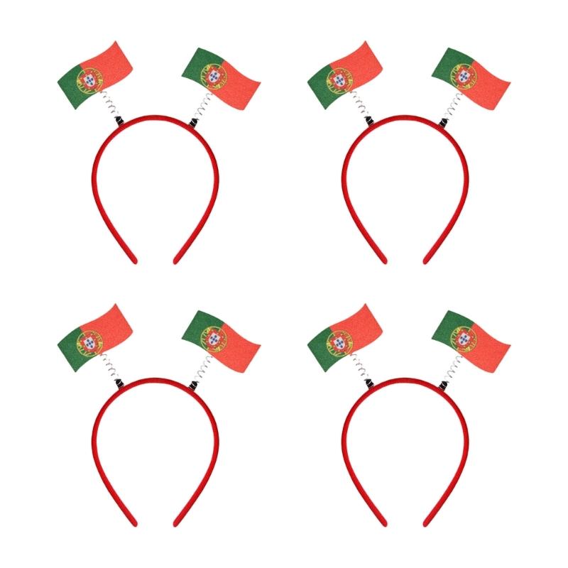 4pcs Matching Soccer Championship Headbands Comfortable Design Headddress For Game Night Parties Decoration