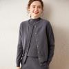 2025 Early Autumn Women's Cashmere Round Neck Cardigan - Stylish & Lightweight Knitwear