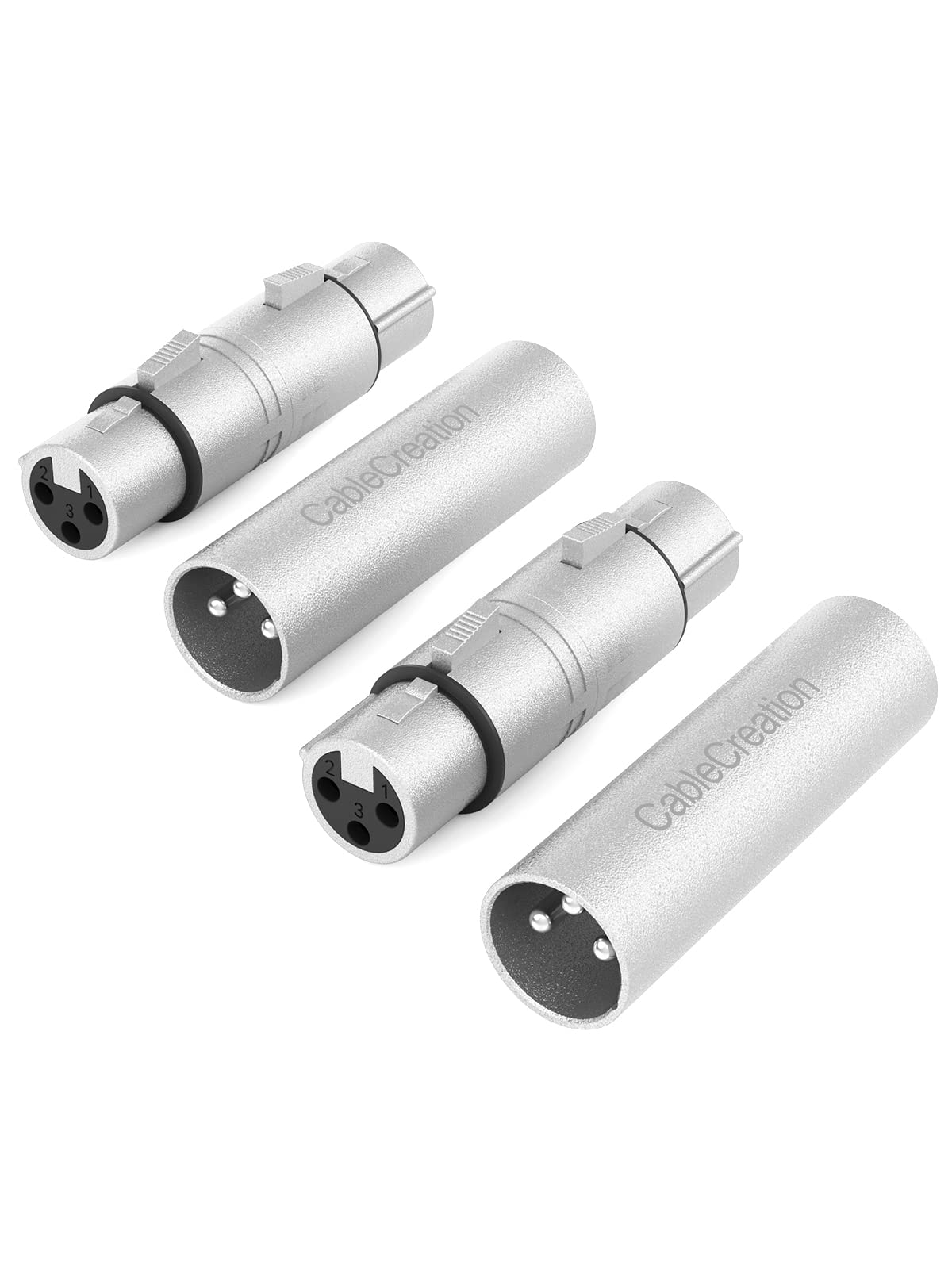 

XLR, CableCreation [2 Sets] XLR Male-Male & XLR Female-Female 3-Pin (3PIN) Adapter, Canon Connector XLR Conversion Plug Stereo Mini Plug Microphone
