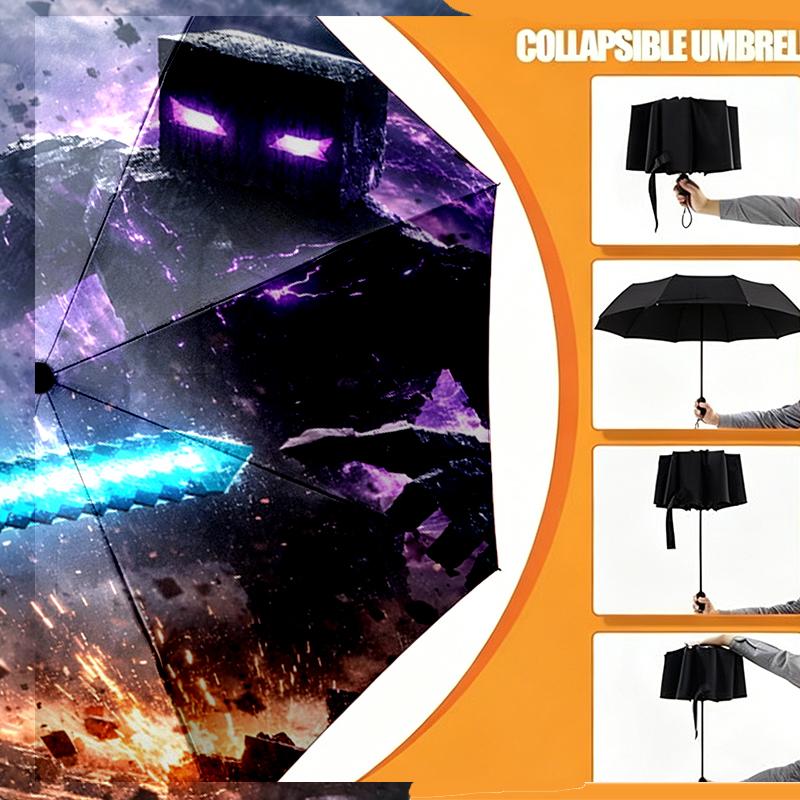 Gamer Print Umbrella Automatic Opening/ Closing - Portable Foldable Design - Daily Use for Travel/Outdoor - Gift for Birthday