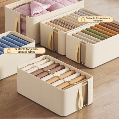 Armadio contenitore per vestiti, grande capacità, traspirante, resistente, pieghevole, con struttura in rete, organizer per pantaloni