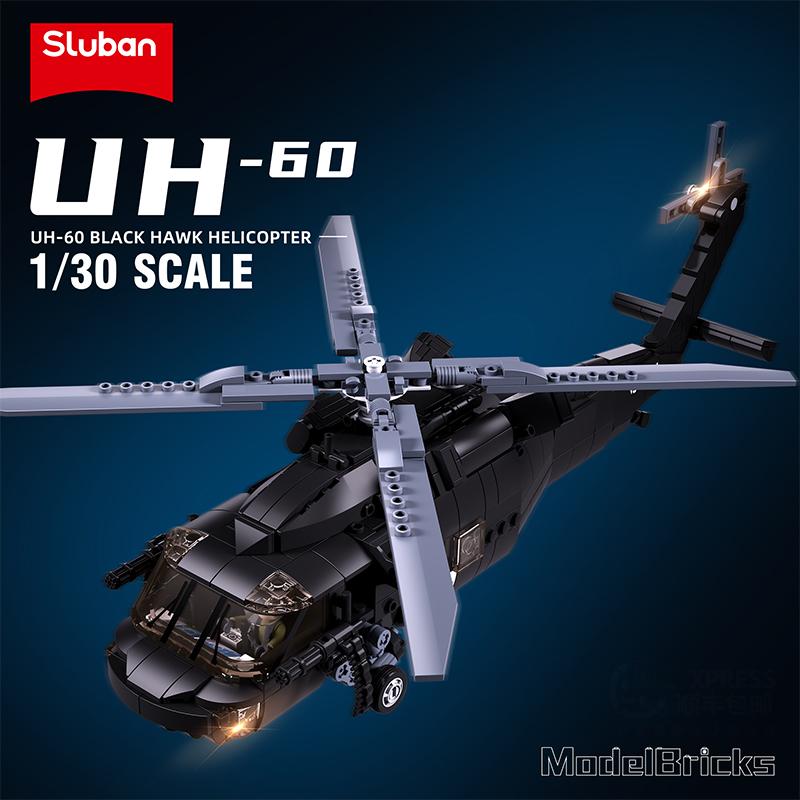 Ungiftig 692 Teile Militärisches UH-60L Medizinischer Rettungshubschrauber Bausteine Black Hawk Hubschrauber Modell Steine Bausätze Kinder DIY Spielzeug Weihnachtsgeschenk