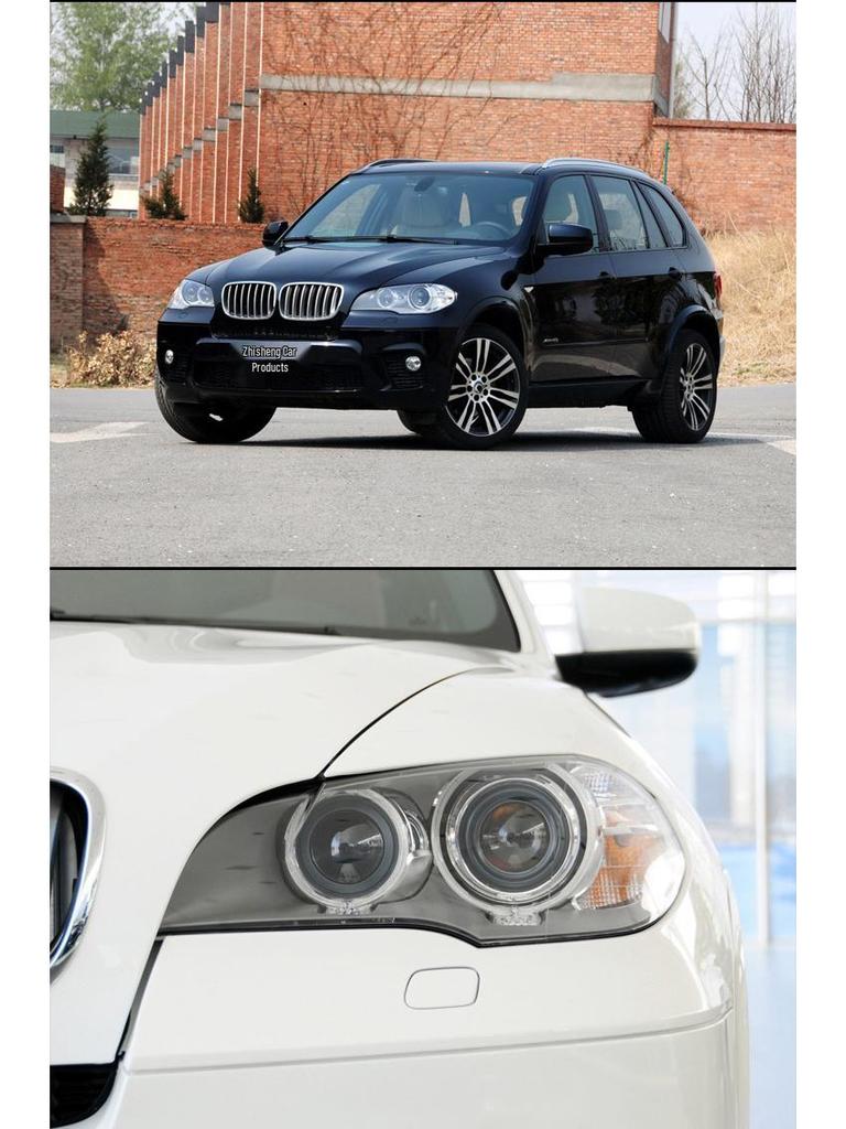 BMW X5 (08-13) E70 Headlight Cover: Organic Glass Shell Mask Base