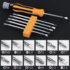 6 In 1 Screwdriver Set Magnetic Bit Cross Flat Shaped Screwdriver Head Multifunctional Precision Handheld Maintenance Tool Home
