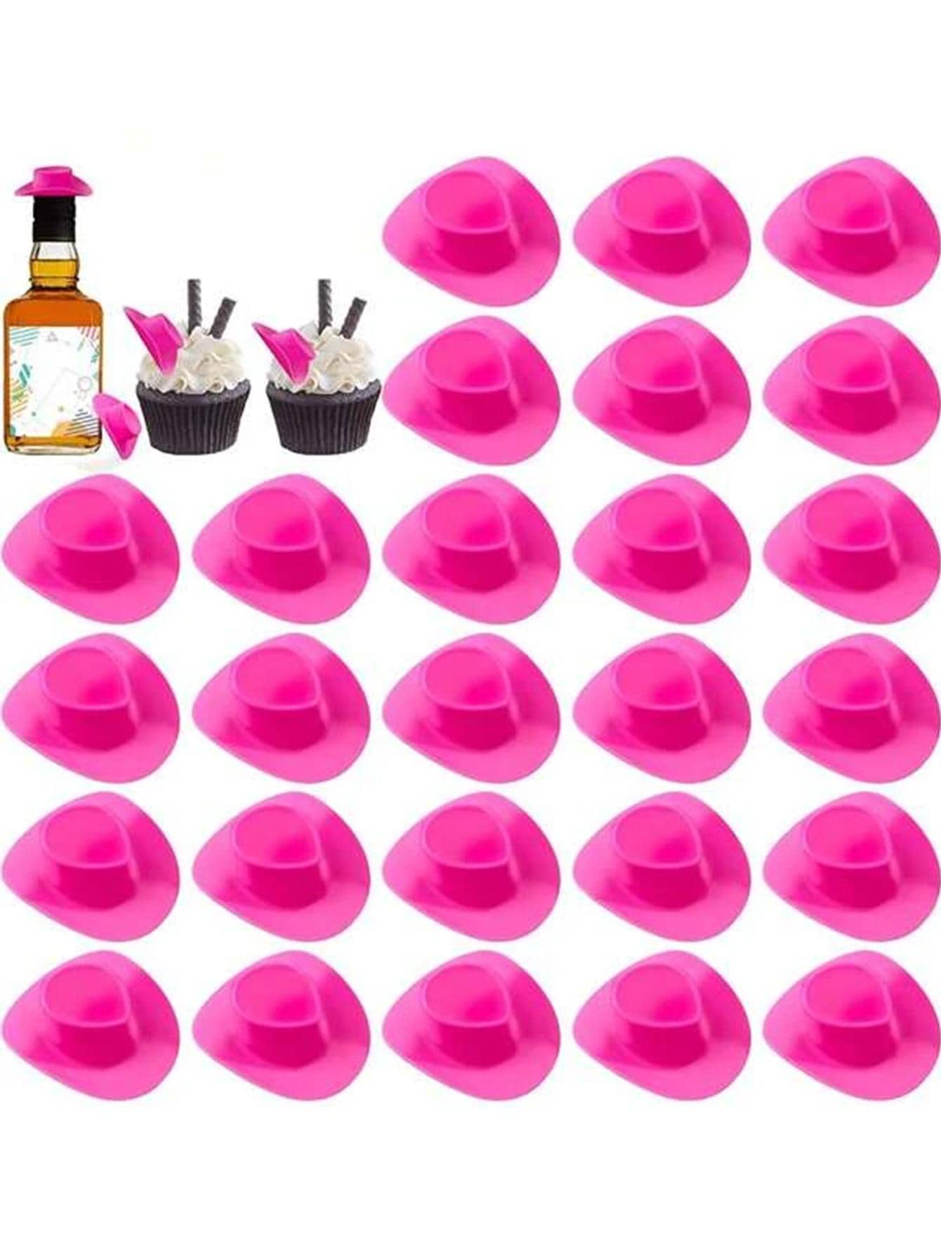 

10 шт. Мини-ковбойская шляпа, пластиковая миниатюрная шляпа ковбойши в стиле вестерн для вечеринки, свадебного торта, сувениров на день рождения