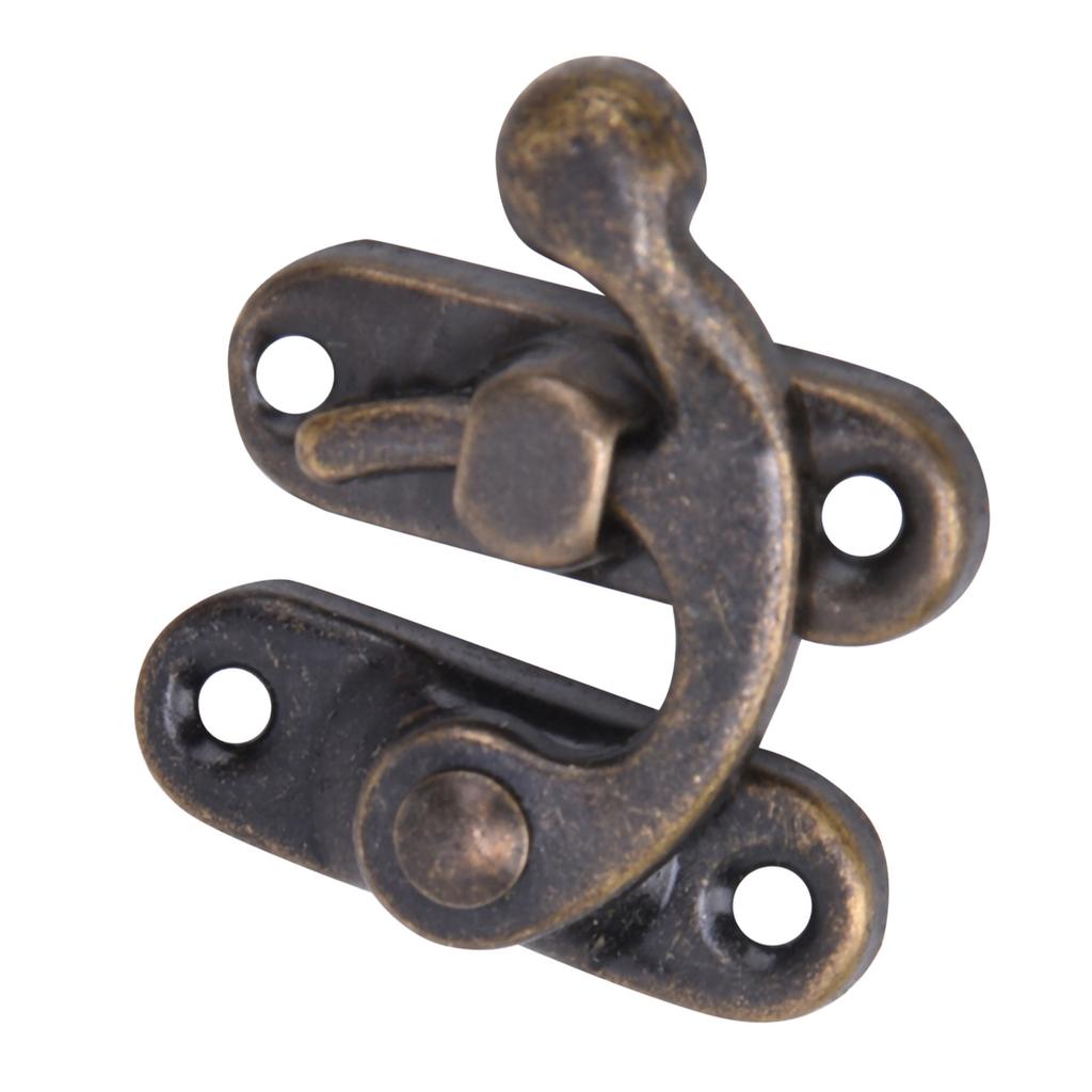 30 Pcs Hasp Hook Retro Style Iron Latch Hook Hasp for Jewelry Gift Boxes 3.2 X 2.8cm