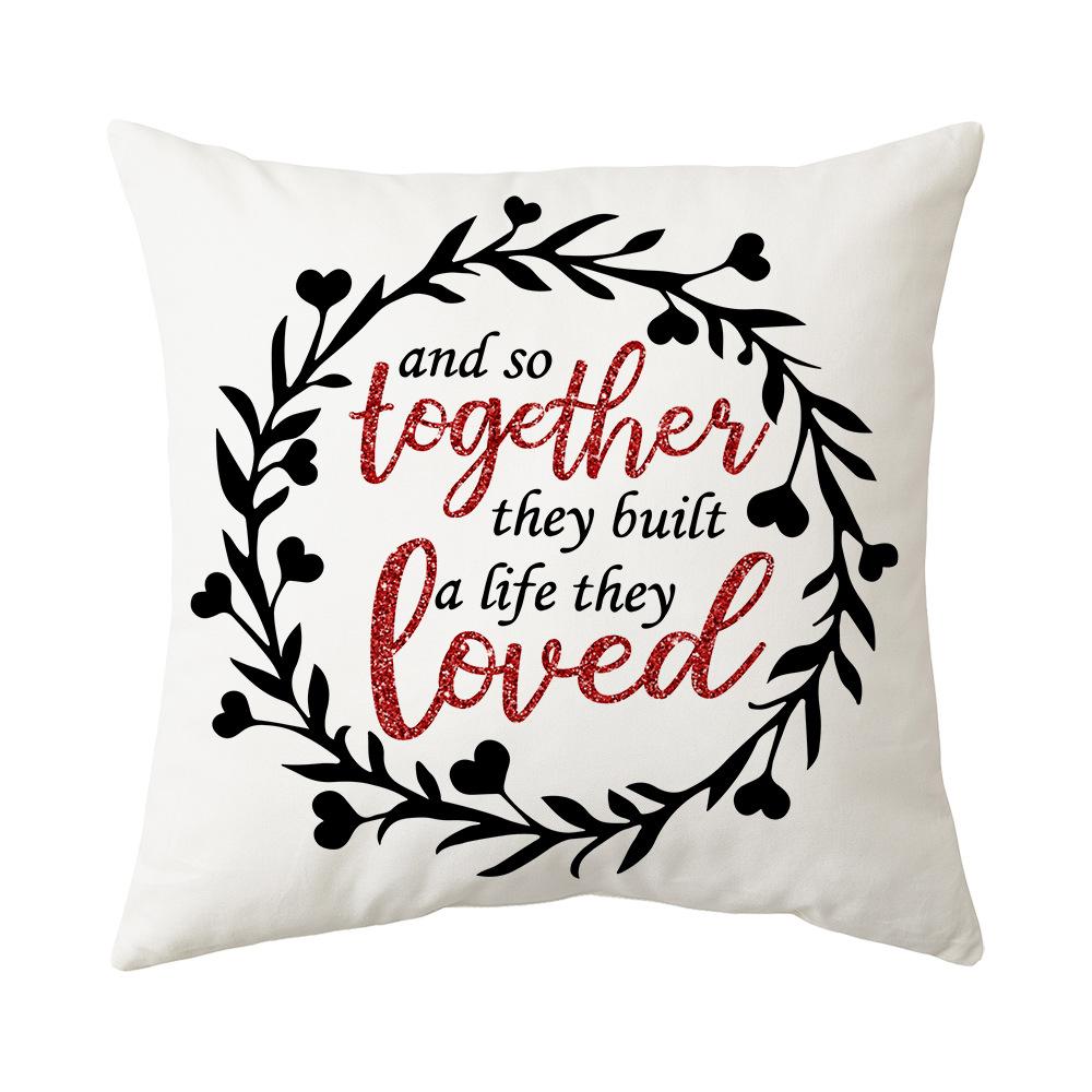 Valentine's Day Pillow New Sofa Cushion Bedside Backrest Plush Pillow Cover Shopee