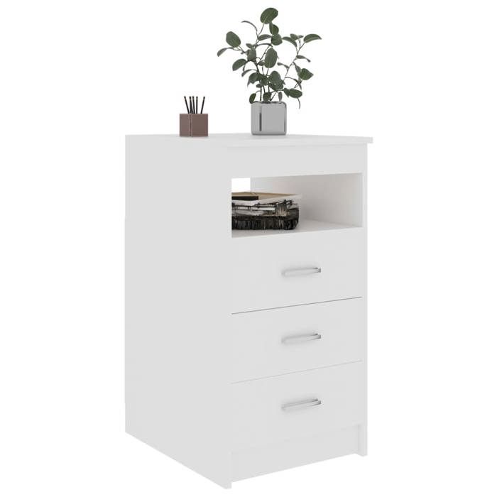 VidaXL Armoire à tiroirs Blanc 40x50x76 cm Bois d'ingénierie 801805