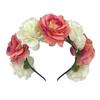 Wedding Festivals Floral Crown Hairband Bohemian Headwear Rose Flower Headpiece  for Women Girls