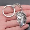 Elephant Horse Animal Duo Pendant Antique Bronze Metal Keychain with 30mm Ring for Students Hot Sale