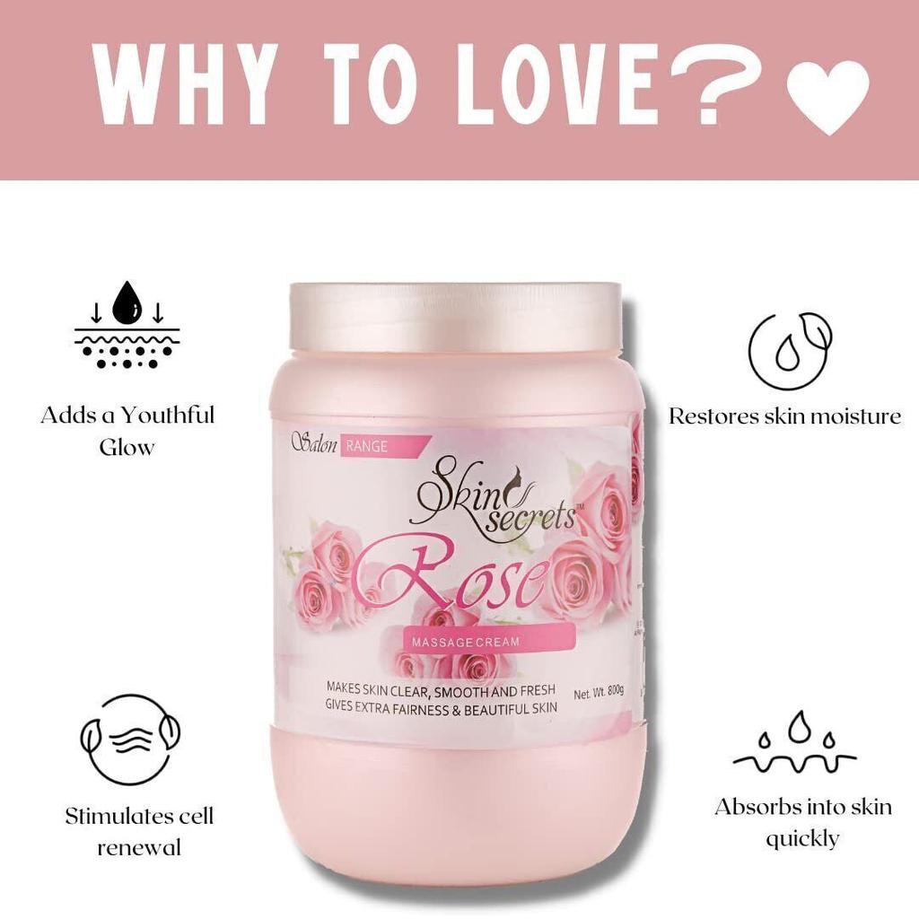 Skin Secrets Rose Massage Cream with Rose Essential Oil 800 gm u888 HG1278
