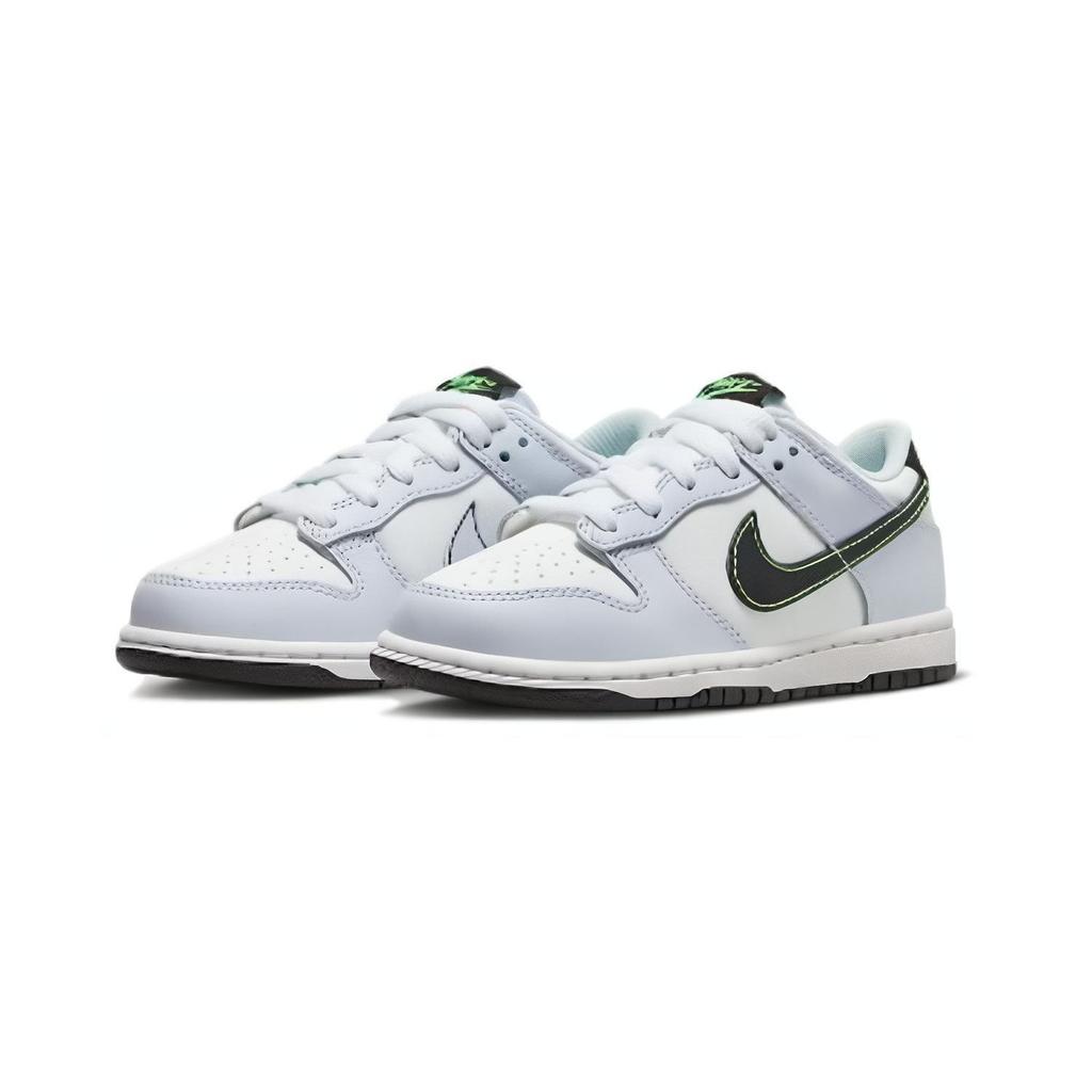 Nike Dunk Low PS Grey Green Strike Kids Sneakers White Black Football-Grey FB9108-107