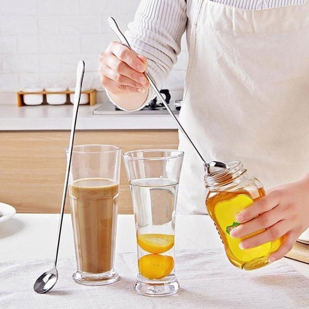 Mixing Stainless Steel Accessories Dessert Supplies Coffee Spoon Long Handle Ice Cream Spoon