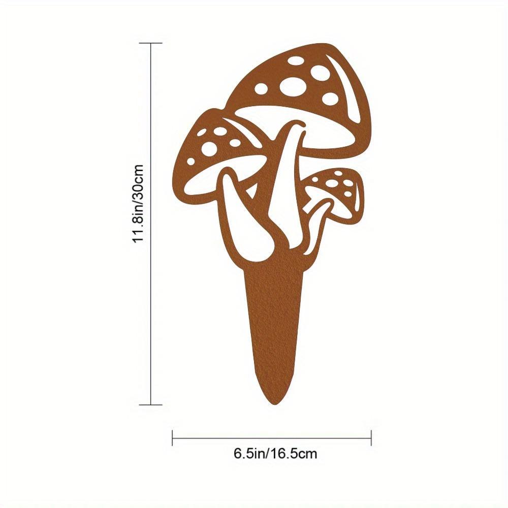 Oversized Metal Mushroom Garden Stake Yard Art Wall Sculpture TY3228-6.5in-xiu