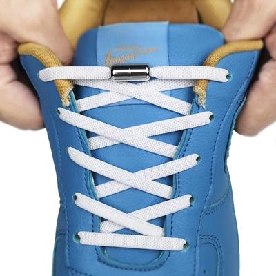 No Tie Shoe Laces Elastic Flat Shoelaces Metal Lock Creative Sneakers Shoelace Fast Safety Lazy Laces