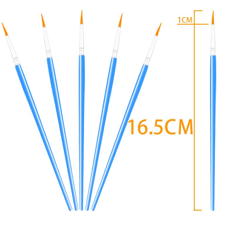 Yellow Outline Painting Brush Set with Plastic Handles for Watercolor, Acrylic, and Oil. Yellow Hair Outline Pen жёлтый