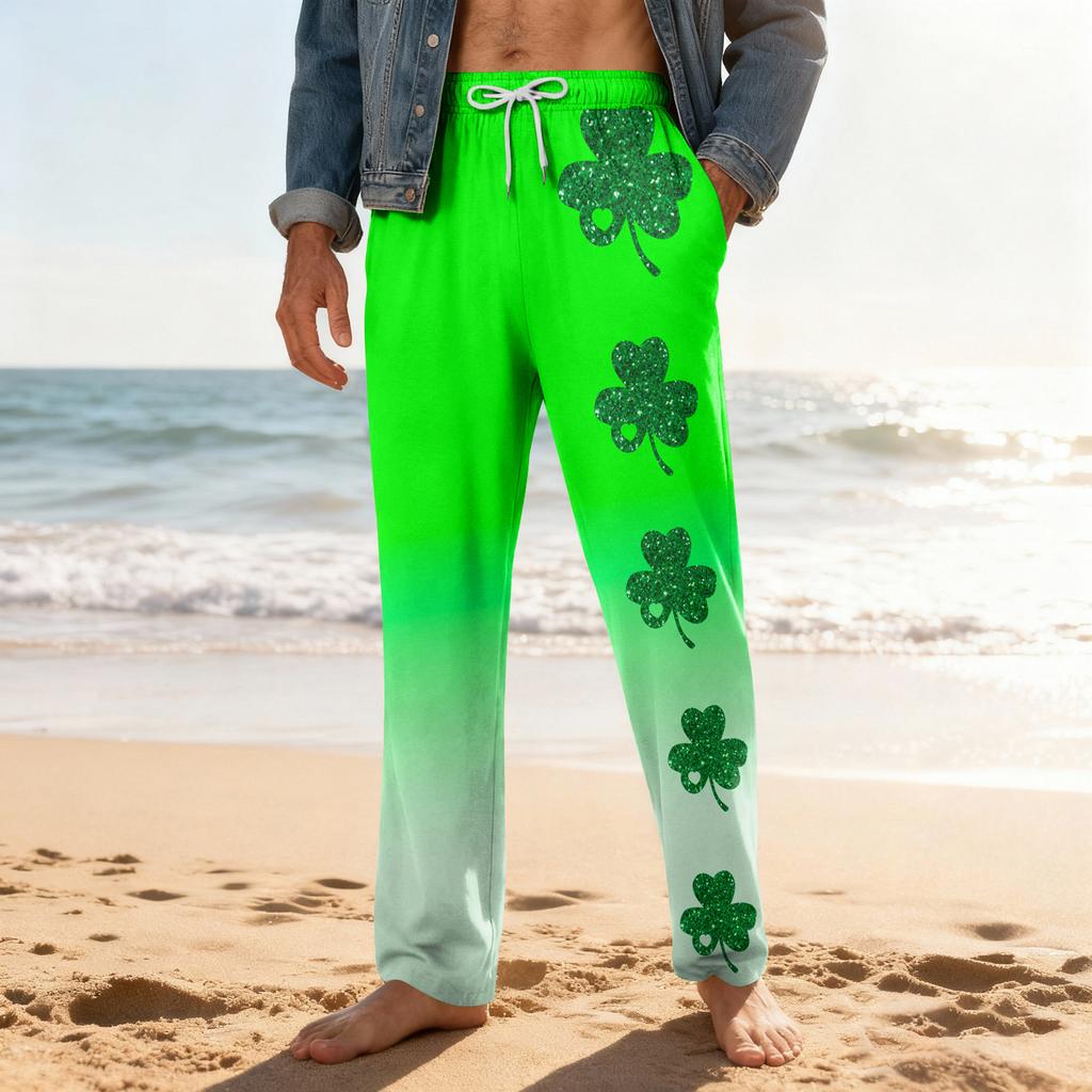 Men's Home Soft Pajama Pants Drawstring With Pockets Casual Sports Pants